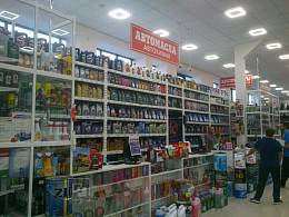 Сеть супермаркетов автозапчастей "Автобан", стеллажи полочные